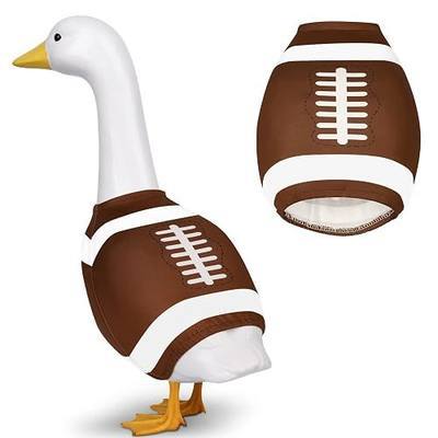 Football Goose Outfits - Porch Goose Football Outfit for 23" Lawn Statue, Cute Sports Themed Goose Clothes for Cement Geese Outdoor Yard Decor, Perfect for Game Day, Tailgating & Football Season