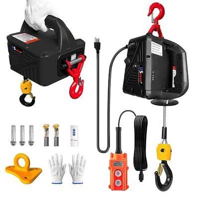 3 in 1 Electric Hoist Winch 1100LBS, 110V Portable Power Winch Crane with Manual, Wired & Wireless Remote Control, 25ft Lifting Height, Overload Protection for Lifting Towing
