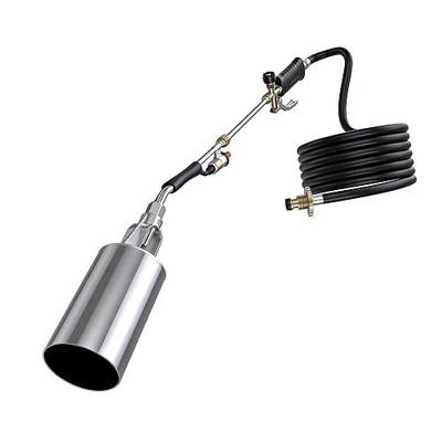 Propane Weed Burner Torch, Outdoor Weed Torch with 11.5FT Hose, Self Igniter, Flame Control & Turbo Trigger, High Output Blow Torch for Weeding, Roofing, Asphalt, Road Marking