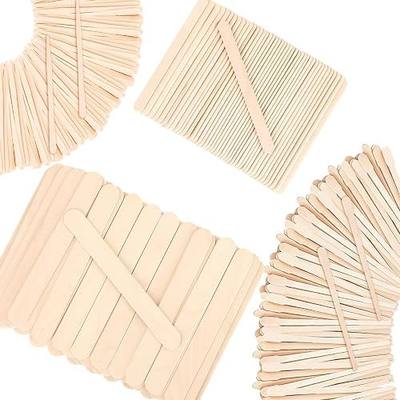4 Style 500 Pcs Assorted Waxing Sticks for Hair Removal, Wax Applicator Spatulas for Body Leg Face Eyebrows, Small Medium Large Sizes Popsicle Sticks for Waxing or Wood Craft Sticks