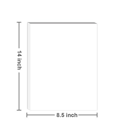 Blank Print Paper - 8.5" x 14" (216 x 355.6 mm) 50Sheets/100Pages Blank Loose-Leaf Papers, 28lb Bond / 70lb Text (105 gsm) Printer Paper, Legal Size – Great for Copy, Printing, Writing