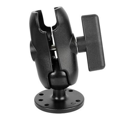xik 1.5" Ball Mount Round Base with 3.54" Double Socket Arm | AMPS Holes1.5-inch Ball Base for Fish Finder Mount, Marine Electronic Mount Accessories,Fit RAM Mounts C Size 1.5 Inch