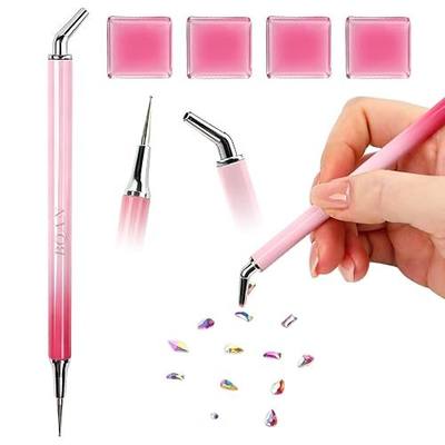 BQAN Rhinestone Picker Tools with 4 Wax Clays for Nail Art & Diamond | Dual-ended Design | Rhinestone Applicator & Dotting Tool | For Diamond Painting & DIY Bedazzling | Easy to Apply