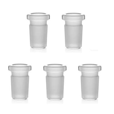 Glass Joint Adapter – 6 Pack Lab-Grade Borosilicate Glass Reducer Connector, Precision Ground Frosted Joint for Chemistry Laboratory Setup, Glassware & DIY Use (14M10F)