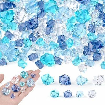 Assorted Blue Acrylic Fake Ice Rocks 360PCS 2 Size Plastic Diamonds | Plastic Gems Stones Vase Fillers for Centerpieces,Aquarium,Fish Tanks,Table Scatter,Party,Photo Props,Home Decorations