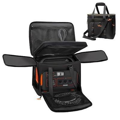 Double Layers Power Station Bag Compatible with Jackery Explorer 1000 V2/1000, Features Charging Port, Ventilation Openings on Both Sides and Non-slip Bottom, Multiple Accessory Pockets