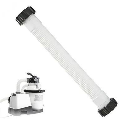 Pool Filter Pump Replacement Hose, 1.5" Diameter, 16" Long, White, Compatible with Above Ground Pools, Hardware Tubing (1 PCS)