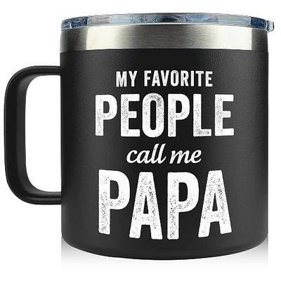 Gift for Papa, Grandpa from Grandkids on Fathers Day, Birthday, Christmas | Gifts for Papa - Papa Mug 14Oz Stainless Steel on Christmas, Birthday, Fathers Day
