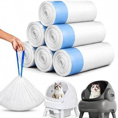 120 Pack Cat Litter Bags Liners for Neakas M1 and Pet Pivot Autoscooper 11/12 Open-Top Self-Cleaning Cat Litter Box, Heavy Duty 3 Mil Drawstring Leak-Proof Replaced Waste Bags, 27.17" x 13" (120)