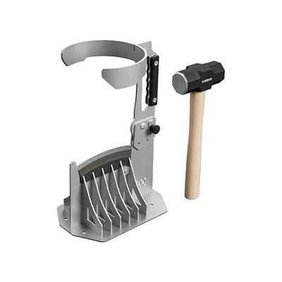 Breeo QwikSplit Kindling Splitter - Manual Log Splitter with Mallet | Heavy-duty steel kindling maker for fire pit, fireplace & campfire, foldable for storage, made in USA