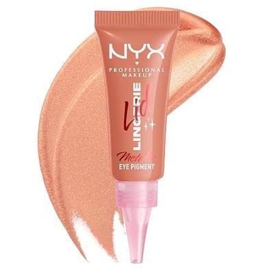 NYX PROFESSIONAL MAKEUP Lingerie Lid Lingerie Cream Eye Pigment, Eyeshadow, Up to 24H Wear, Gold String, 0.2 fl oz