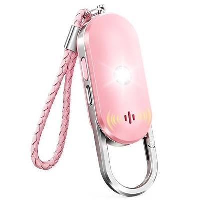 ISEYOU Personal Safety Alarm, 130dB Double Speakers Personal Alarms for Women, Strobe Light and Low Battery Notice, Rechargeable Self Defense Keychain for Seniors College Girls Gift