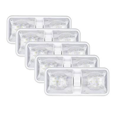 fouwick 5 Pack 12V LED RV Interior Lights, 4500K Neutral White LED Dome Light for RV Camper Interior, 12 Volt Interior LED Lights for Trailer Motorhome Boat, 12V LED Light(5 Packs)