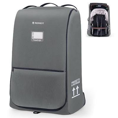 Stroller Bag, Stroller Travel Bag for Airplane Compatible with UPPAbaby Vista V1 V2 V3, Cruz V1 V2 V3, Rolling Wheel Bag with Storage Pocket, Multiple Handles,Luggage Tag for Flight Travel,Gray