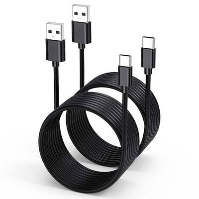 USB A to USB C Cable 15FT 2-Pack,PS5 Controller Charger Cord for PS5/PS5 Pro Controller,Xbox controller,Switch Pro Controller,Extra Long USB C Charging Cable Black for PS5, Xbox Series X/S,N-Switch