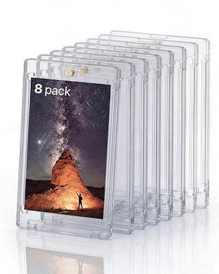 8ct Magnetic Card Holder, 35pt One Touch Card Holder, U-V Protection Cards Sleeves,Hard Plastic Case for Trading Cards, Clear Display Case for Sports, Baseball, Football, Game Cards