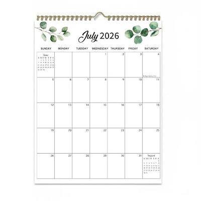 Wall Calendar 2026-2027, Jul 2026-Dec 2027, Monthly planner,13"x10" | 18 Month Mid-Year Planner. Back to School. Wall or desk use. Large grid, thick paper. For teachers, office, home & gift.