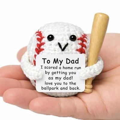 Dad Gifts from Daughter Son Wife, Positive Handmade Crochet for Father Day, Birthday Gifts for Dad
