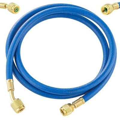 R410A AC Refrigerant Charging Hose, AC Manifold Gauge Hose with 1/4'' SAE Female, 59'' HVAC Hose for R410A R22 R134A R12 R404A R502