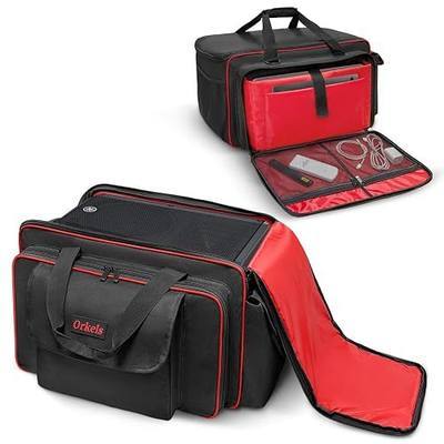 ORKELS 12 Inch Speaker Bag for EON Series, Heavy Duty Padded, Water-Resistant, Durable Portable Speaker Case with Shoulder Strap & Accessory Storage (12'' Speaker: EON612, IRX112BT)