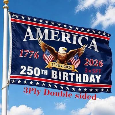 250th Anniversary American Flag - Double Sided 3-Ply Flag for outside,4th of July Decorations Independence Day,USA Flag 250 Year Anniversary for Outdoor Decoration