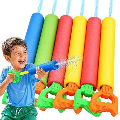 Water Guns for Kids, Outdoor Water Toys, Squirt Blaster Guns Pool Toys for Kids Ages 4-8, 8-12, Backyard Swimming Beach Garden Fighting Game Party Activities for Girls Boys Teen (6 Pack)