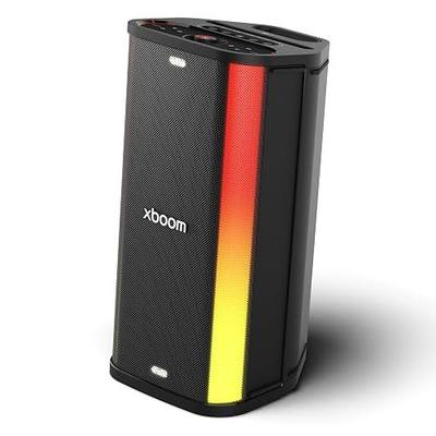 LG xboom Stage501 by will.i.am, Party Speaker, 5.25” woofer and Dual 2.5” midrange Drivers, up to 25 Hours, Versatile 4-Way Mounting, Black