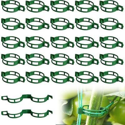 120Pcs Plant Support Clips, Tomato Clips for Climbing Plants, Reusable Plastic Garden Trellis Clips for Vine Vegetables Grape Tomato Cucumber to Grow Upright Healthier