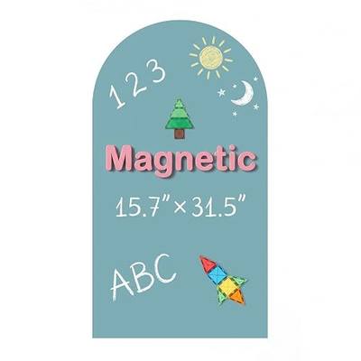 Magnetic Arch Wall Decal: Small 15.7" x 31.5" Vinyl Peel and Stick Chalkboard for Playroom Classroom Bedroom - Montessori Drawing Board for Toddlers Ages 1–3 & Kids Ages 4–8 (Celadon)