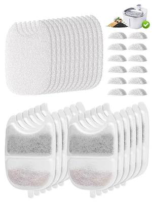 12 Sets Replacement Filter for 135 fl oz/4L Wilreless Cat Water Fountain, Multi Filtration Filter & Sponge Set for Cordless Pet Drinking Dispenser - 12 Filters,12 Pre-Filters&12 Pump Sponges