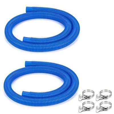 2 Pcs 1.25" Pool Hose, 59" Long Accessory Pool Pump Replacement Hoses, Compatible with All Above Ground Pool Filter Pumps that Use 1 1/4 Diameter Hoses