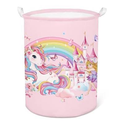 Laundry Basket Collapsible Laundry Hamper Storage Baskets Bins with Handle for Room Decor/Office/Toy Organizer/Gift Hamper