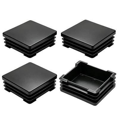 4Pack 3x3 Black Square Tubing End Caps Plastic Plug Tube End Cap (75x75mm) YY038-75S-4