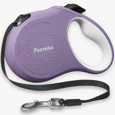 Retractable Dog Leash 16 ft Extendable Leash for Small and Medium Dogs Tangle-Free Nylon Tape One-Hand Brake Lock Walking Lead Up to 55 lbs