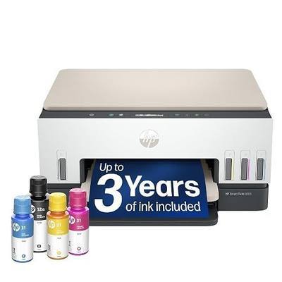 HP Smart Tank 6003 Wireless All-in-One Ink Tank Printer, Scanner, Copier with up to 3 Years of Ink Included, Best-for-Home, Cartridge-Free Refillable, AI-Capable (9B5C8A)