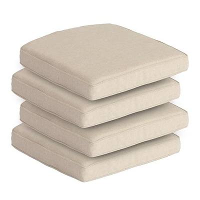 Goodgoods 20 x 20 Outdoor Chair Cushions Set of 4, 1000+ Hours Fade-Resistant & Water-Resistant Furniture Chair Cushions with 35D High-Resilience Foam for Dining Room, Patio Chair, Biscuit