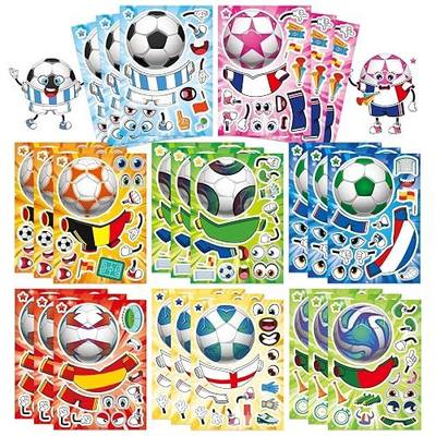 Soccer Stickers for Kids, Make a Face Stickers, Make Your Own Sticker
