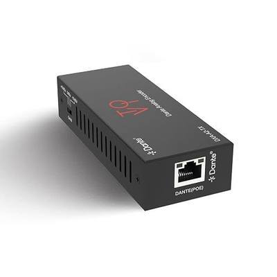 ToVi Dante Analog Audio Encoder - 2-Channel Analog to Dante/AES67 Audio Over IP Converter - Balanced/Unbalanced Input with 3-Level Gain - 24-bit 44.1/48/96kHz (DXA-A2-TX)
