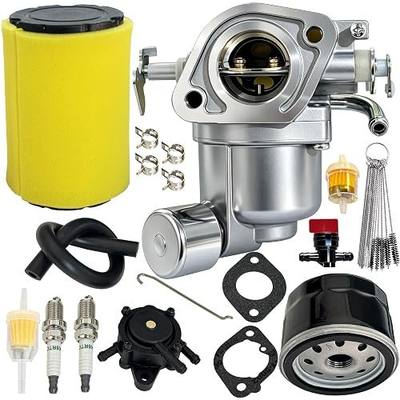 YTA24V48 Carburetor with Air Oil Filter Kit Compatible with Husqvarna YTA24V48 YTA22V46 Yard Tractor, Fit for 44N877 Engine, Replace 597126 595216