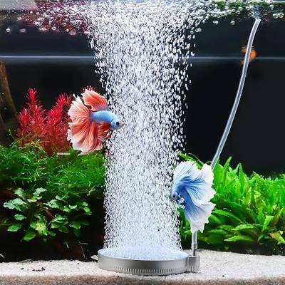 hygger Nano Air Stone for Aquariums, High Dissolved Oxygen Diffuser, 2 Inch | Quiet & Self-Sinking Fish Tank Bubbler Easy Clean, Aquarium Bubbler Aerator Air Pump Accessories for Fish Tank ,Hydroponics