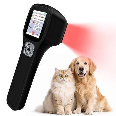 Cold Laser Therapy Device for Dogs, with 4 Wavelengths and Touch Screen | 5x980nm 5x905nm 5x808nm 10x650nm, DIY Function, 1-10000hz Adjustable, Handheld Red Light Therapy for Dogs Joint Pain Relief