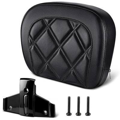 PBYMT Passenger Backrest Sissy Bar Pad, Quick Release Rear Sissy Bar Backrest Pad Fit for Harley Davidson Touring Road King Street Glide Electra Glide Road Glide Softail (Black)