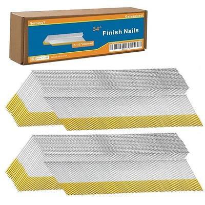 15DA Galvanized 34° Angled Finish Nails 1200-Count 2-1/2" | DA Series 34 Degree Angled Finish Nails for 15 Gauge Angled Finishing Nailer Gun