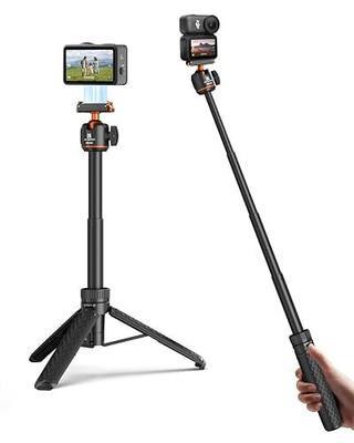 K&F CONCEPT 25.6"/65cm Magnetic Quick Release Tripod for DJI Osmo Action 6 | 2-in-1 Extendable Handle Mini Travel Tripod for Osmo Nano, 360 Ball Head Selfie Stick, Vlogging Stand/Accessories, MS64