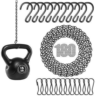 garini 180Inch Black Hanging Chain,Hanging Basket Chain for Planters | Plant hangers With Hooks For Hanging Plants, Photo,Bird Feeder,Wind Chimes,Planters Baskets
