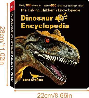 Talking Dinosaur Encyclopedia for Kids, Nearly 400 Touch Points | Nearly 100 dinosaurs, spoken names and facts, USB rechargeable, wipe-clean pages, ages 7–10; ages 5–6 with adult guidance