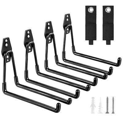 Large Garage Hooks Heavy Duty, 4 Pack 7.5 inch Garage Wall Hooks for Hanging Ladder, Kayak, Bike, Chair and Tool