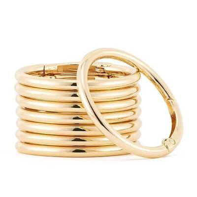 DEVPSISR 25pcs Trigger Spring O Rings Round,Metal Keychain Ring Round Carabiner Clips for Keyrings Buckle, Bags,Purses