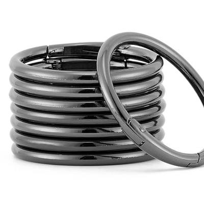 DEVPSISR 25pcs Trigger Spring O Rings Round,Metal Keychain Ring Round Carabiner Clips for Keyrings Buckle, Bags,Purses