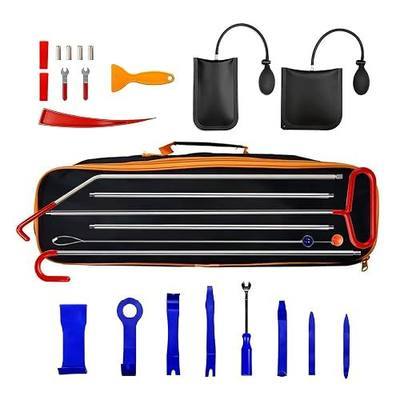 Stainless Steel Portable Repair Tools with Air Wedge Bag Pump, 65 inch, 27pcs
